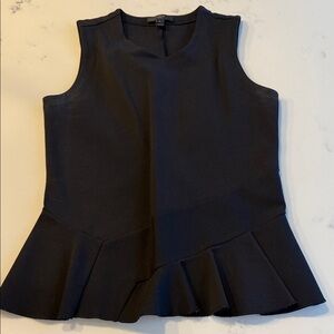 J. Crew Scuba Peplum Asymmetrical Ruffle Tank